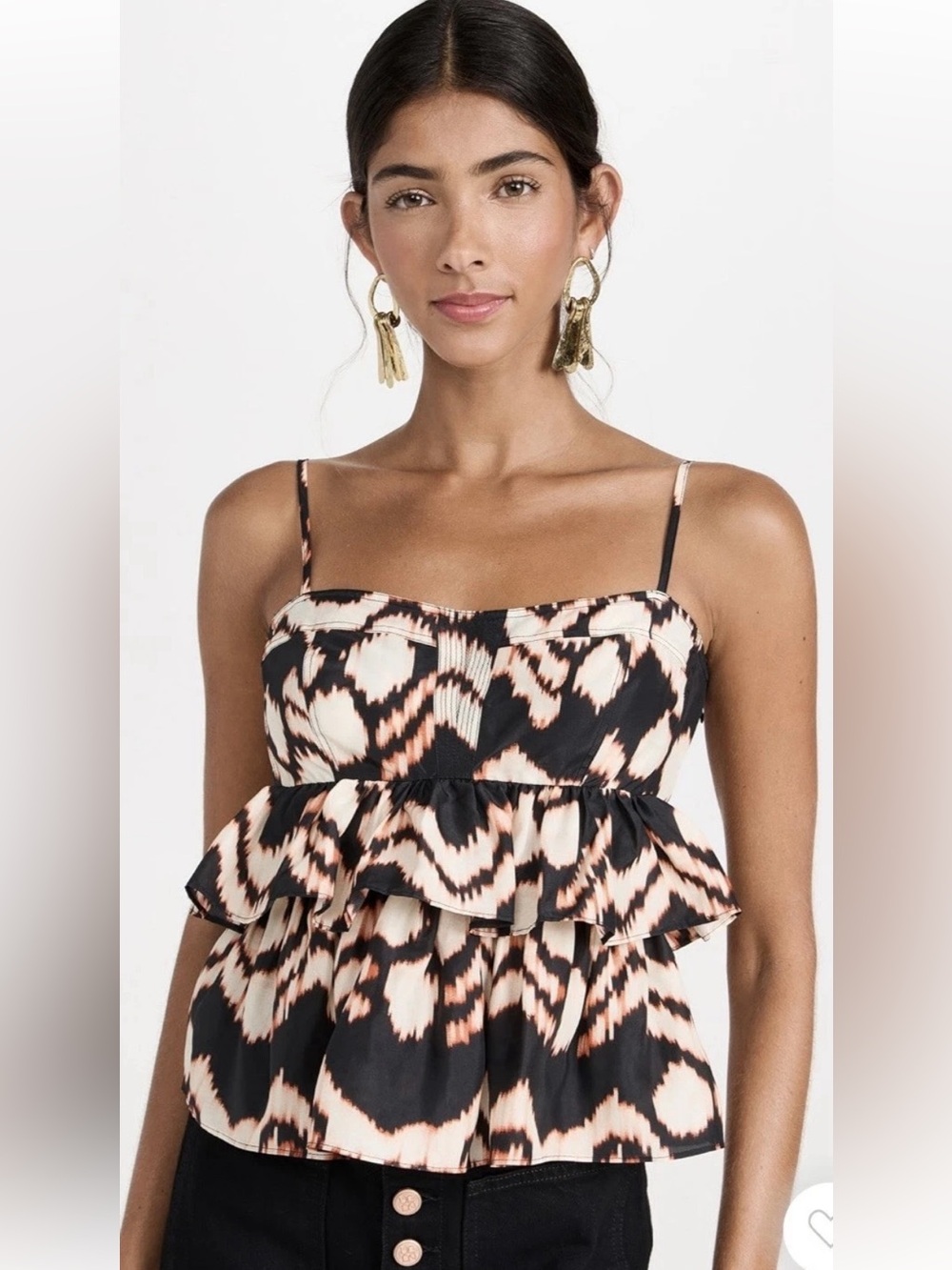 Ulla johnson amrita ruffle top size 2 100% silk
